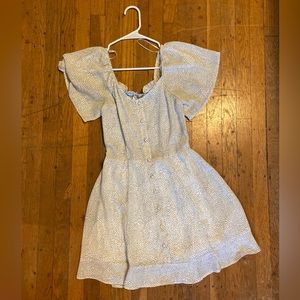 Knee length polka dot dress, (I’m 5’1)